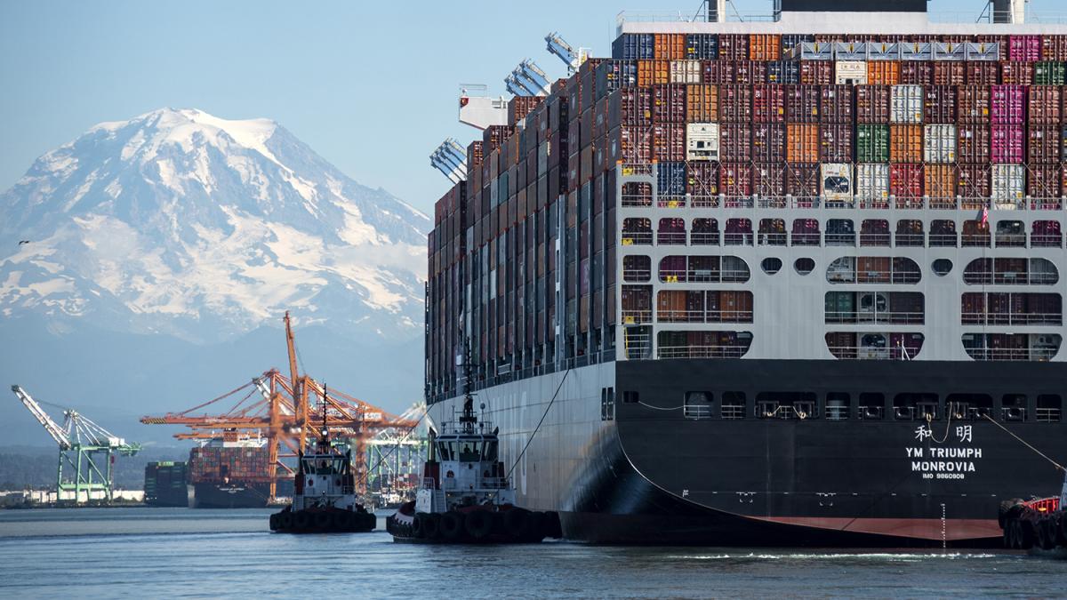 Ships in the Blair Waterway